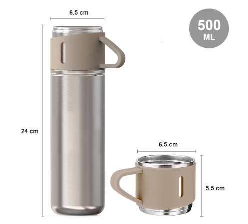 Termo con vasos conserva su temperatura