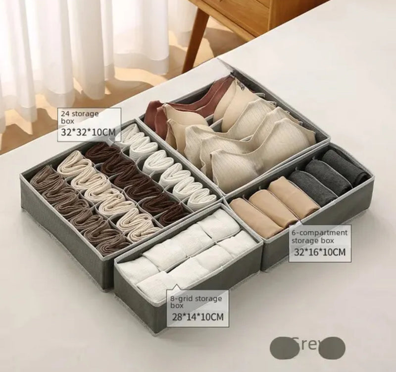 SET ORGANIZADOR ROPA INTERIOR X 4