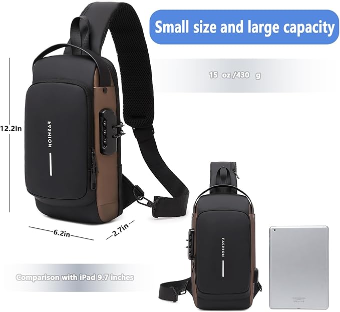 Bolso Anti Robo De Cuero Unisex