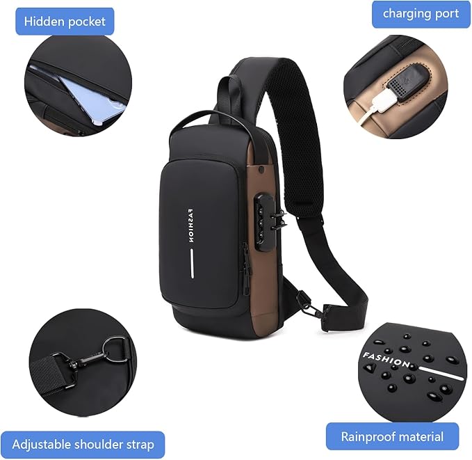 Bolso Anti Robo De Cuero Unisex