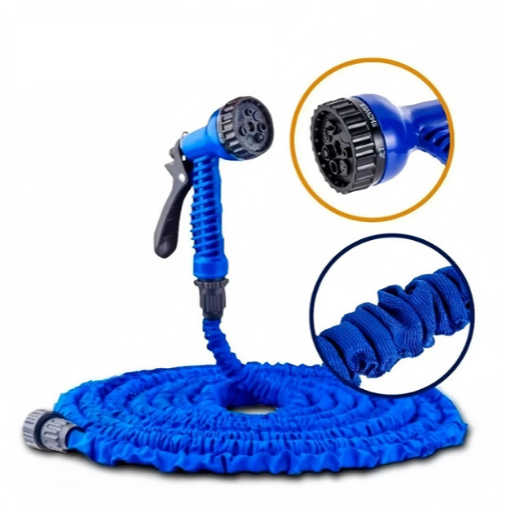 HydroFlex Pro – La manguera inteligente + Pistola multifuncional con 8 modos que facilita tu rutina.